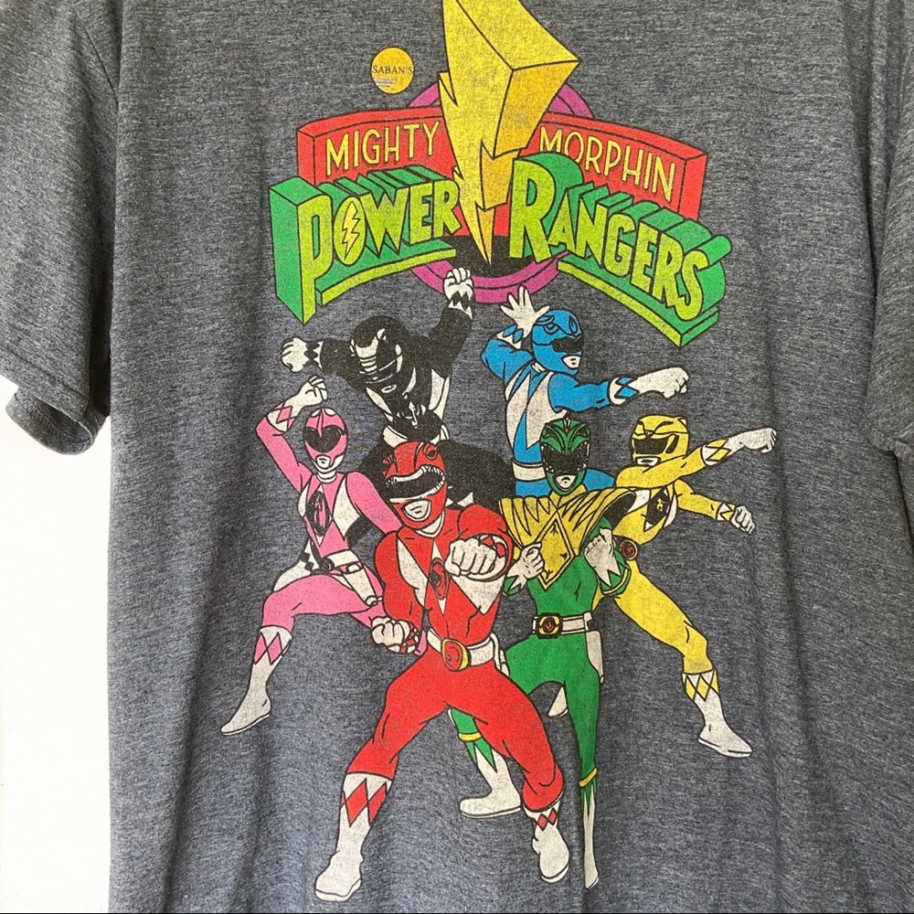 Mighty Morphin Power Rangers Mens Shirt - Picture 5 of 6